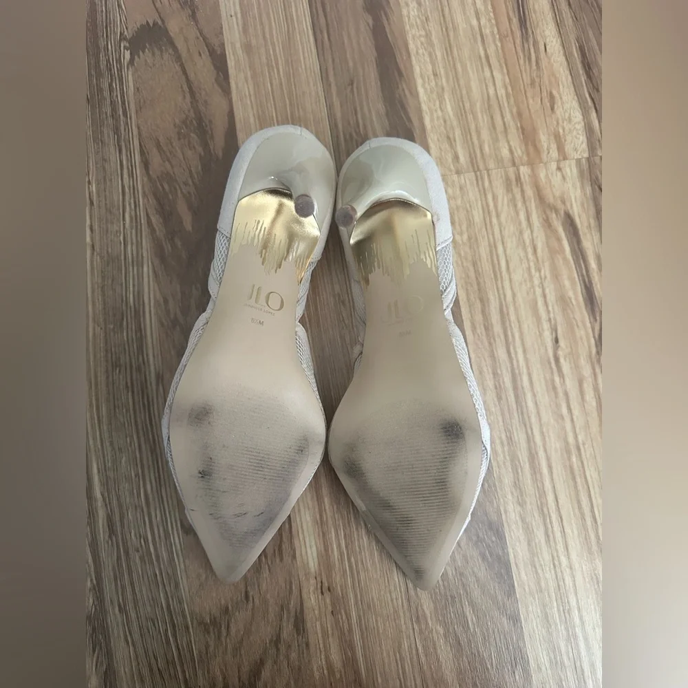 JLO JENNIFER LOPEZ Mandrea d'Orsay Pump Stiletto Heel Tan Womens Size 6.5 M